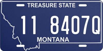 MT license plate 118407Q