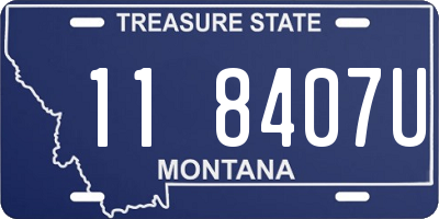 MT license plate 118407U