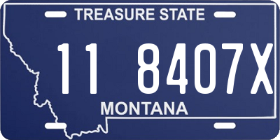MT license plate 118407X