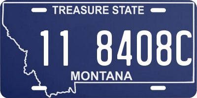 MT license plate 118408C