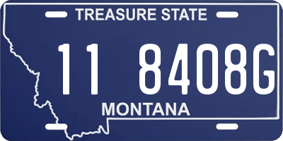 MT license plate 118408G
