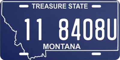 MT license plate 118408U