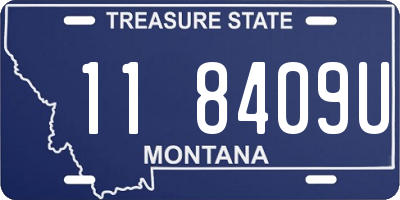MT license plate 118409U
