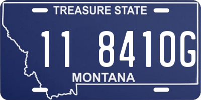 MT license plate 118410G