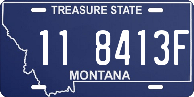 MT license plate 118413F