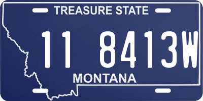 MT license plate 118413W