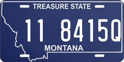 MT license plate 118415Q