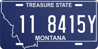MT license plate 118415Y