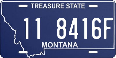 MT license plate 118416F