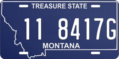 MT license plate 118417G
