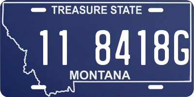 MT license plate 118418G