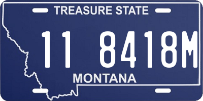 MT license plate 118418M
