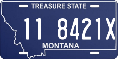 MT license plate 118421X