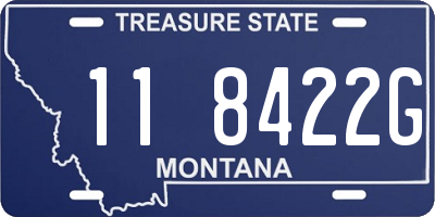 MT license plate 118422G