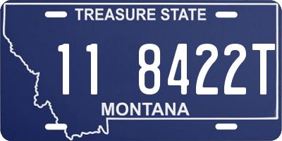 MT license plate 118422T