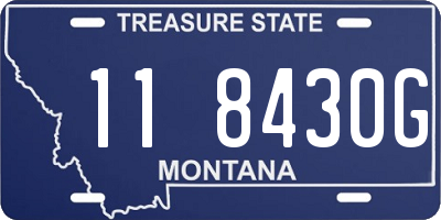 MT license plate 118430G