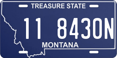 MT license plate 118430N