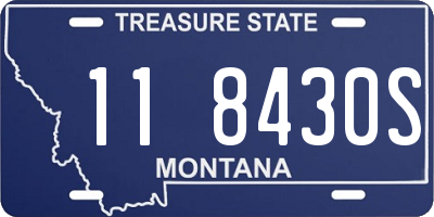 MT license plate 118430S