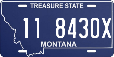 MT license plate 118430X