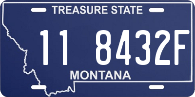 MT license plate 118432F