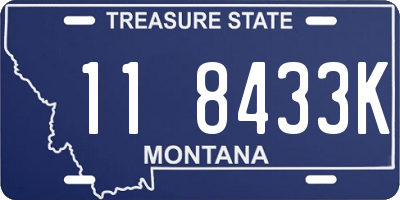 MT license plate 118433K