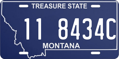 MT license plate 118434C