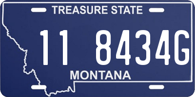MT license plate 118434G
