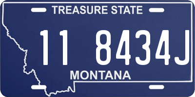 MT license plate 118434J
