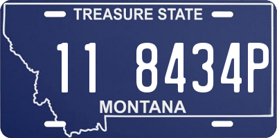 MT license plate 118434P