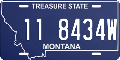 MT license plate 118434W