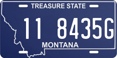 MT license plate 118435G