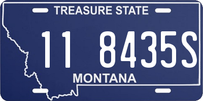 MT license plate 118435S