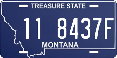 MT license plate 118437F