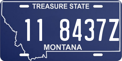 MT license plate 118437Z