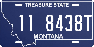 MT license plate 118438T
