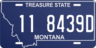 MT license plate 118439D