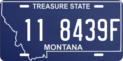 MT license plate 118439F