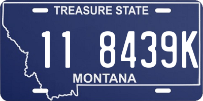 MT license plate 118439K