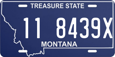 MT license plate 118439X