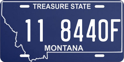 MT license plate 118440F