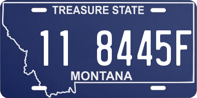MT license plate 118445F
