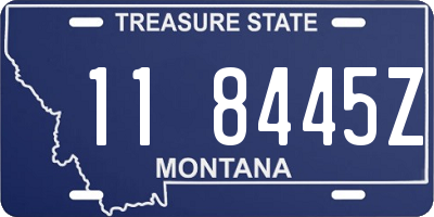MT license plate 118445Z