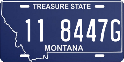 MT license plate 118447G