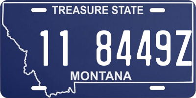 MT license plate 118449Z