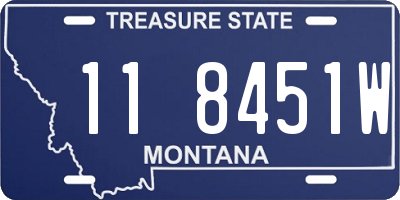 MT license plate 118451W