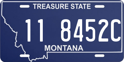 MT license plate 118452C