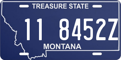 MT license plate 118452Z