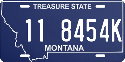 MT license plate 118454K