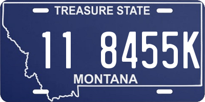 MT license plate 118455K