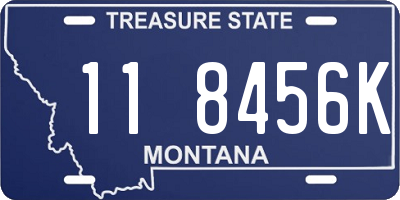 MT license plate 118456K